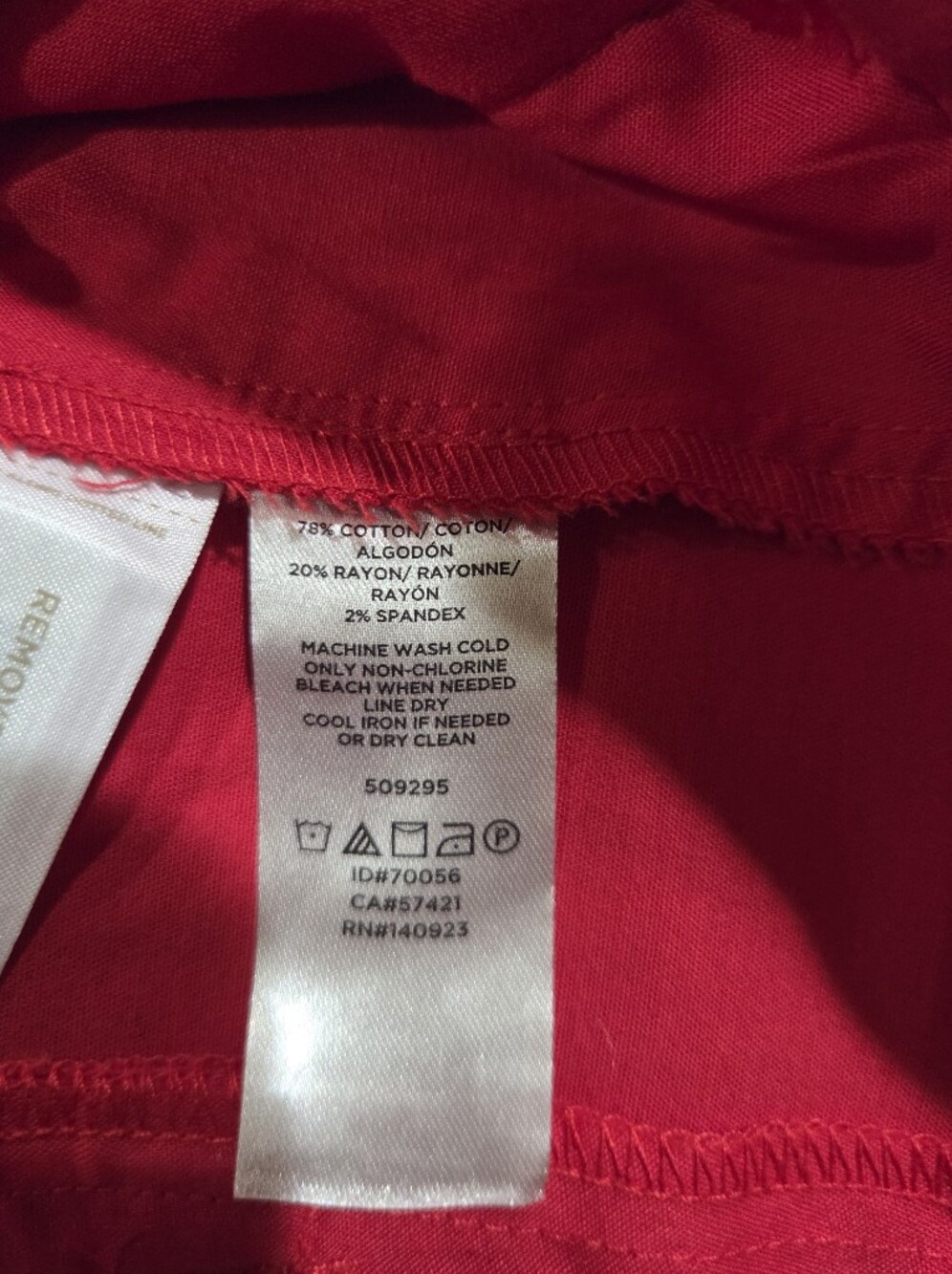 LOFT Red Wide-Leg Cropped Pants - Size 14 - Picture 6 of 9